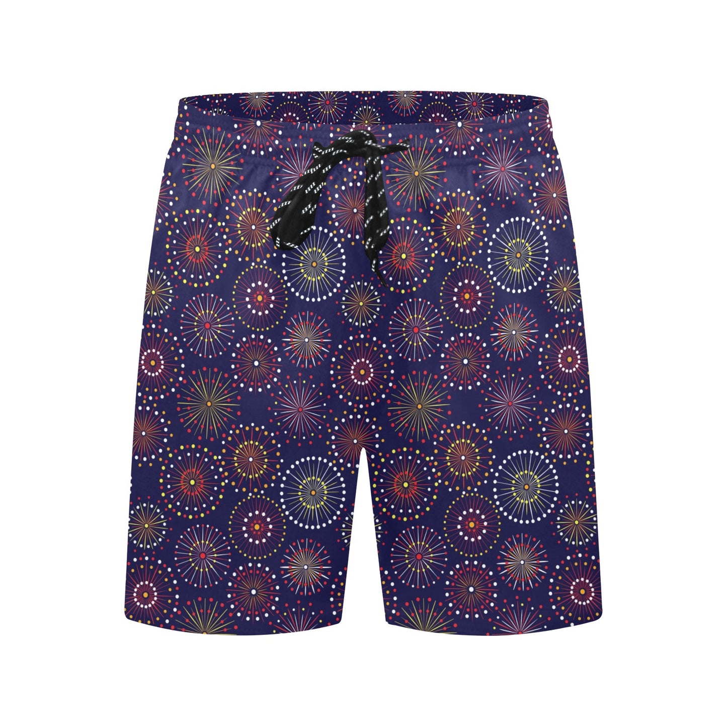 Firework Flower Style Print Design LKS302 Men's Swim Trunks Beach Shorts