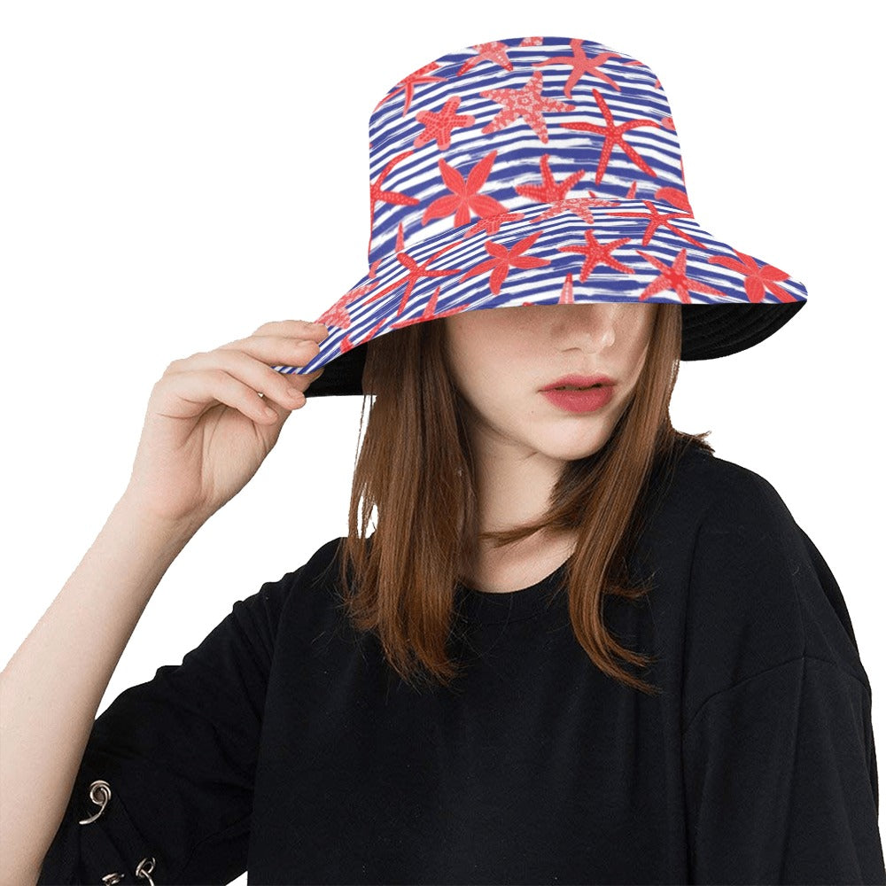 Starfish Print Design LKS401 Unisex Bucket Hat