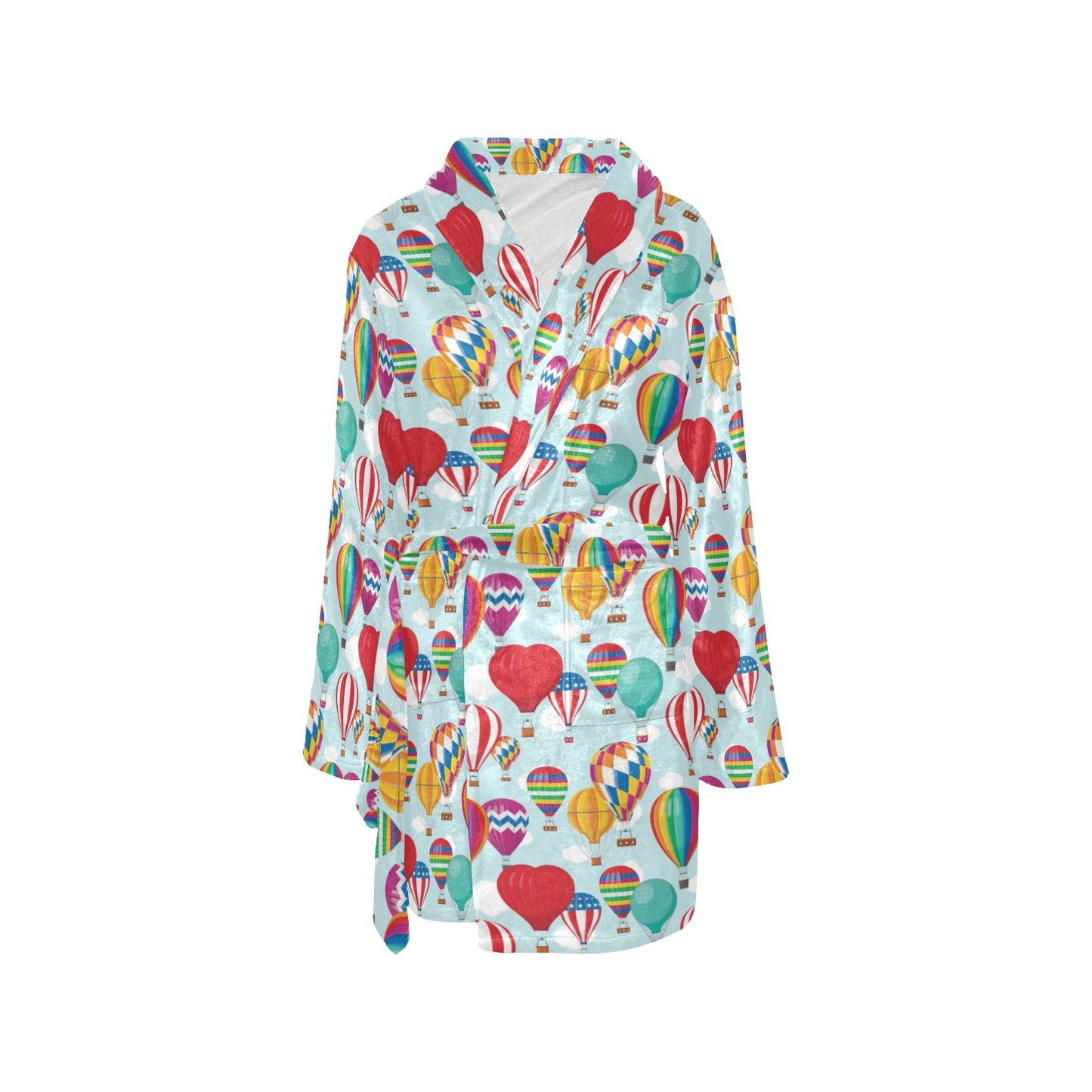 Ballon Pattern Print Design 07 Women's Fleece Robe