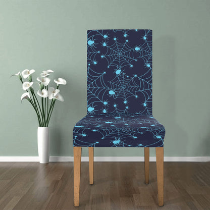 Spider Web Blue Print Design LKS304 Dining Chair Slipcover