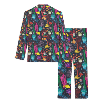 Underwater Cute Print Design LKS303 Women's Long Pajama Set