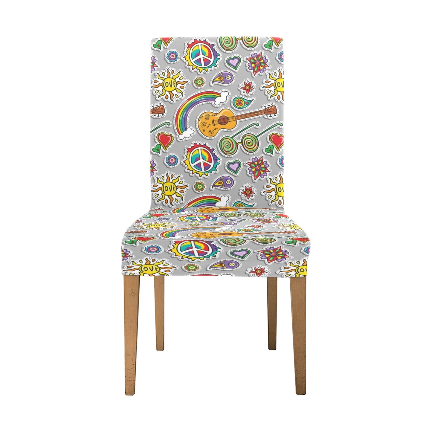 Hippie Print Design LKS306 Dining Chair Slipcover