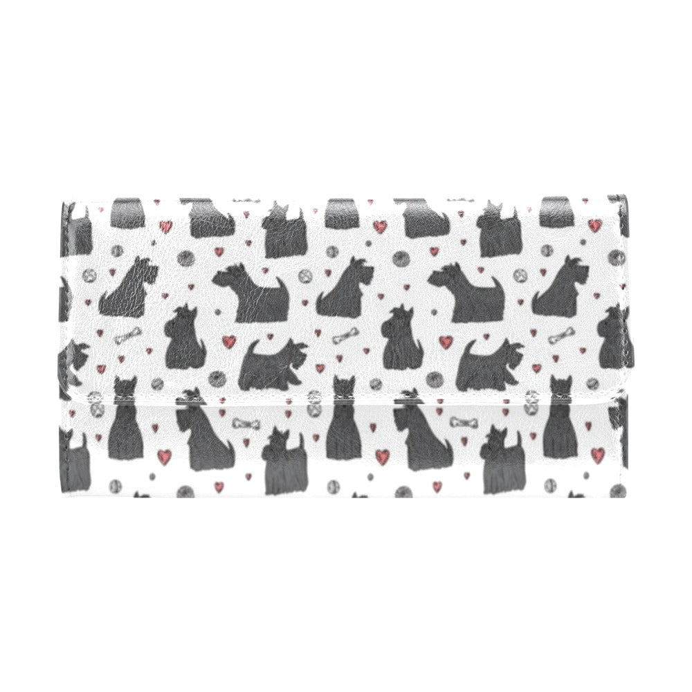 Scottish Terriers Print Design LKS3015 Women's Trifold Wallet