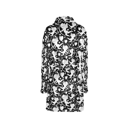 Cupid Pattern Print Design 04 Women's Fleece Robe