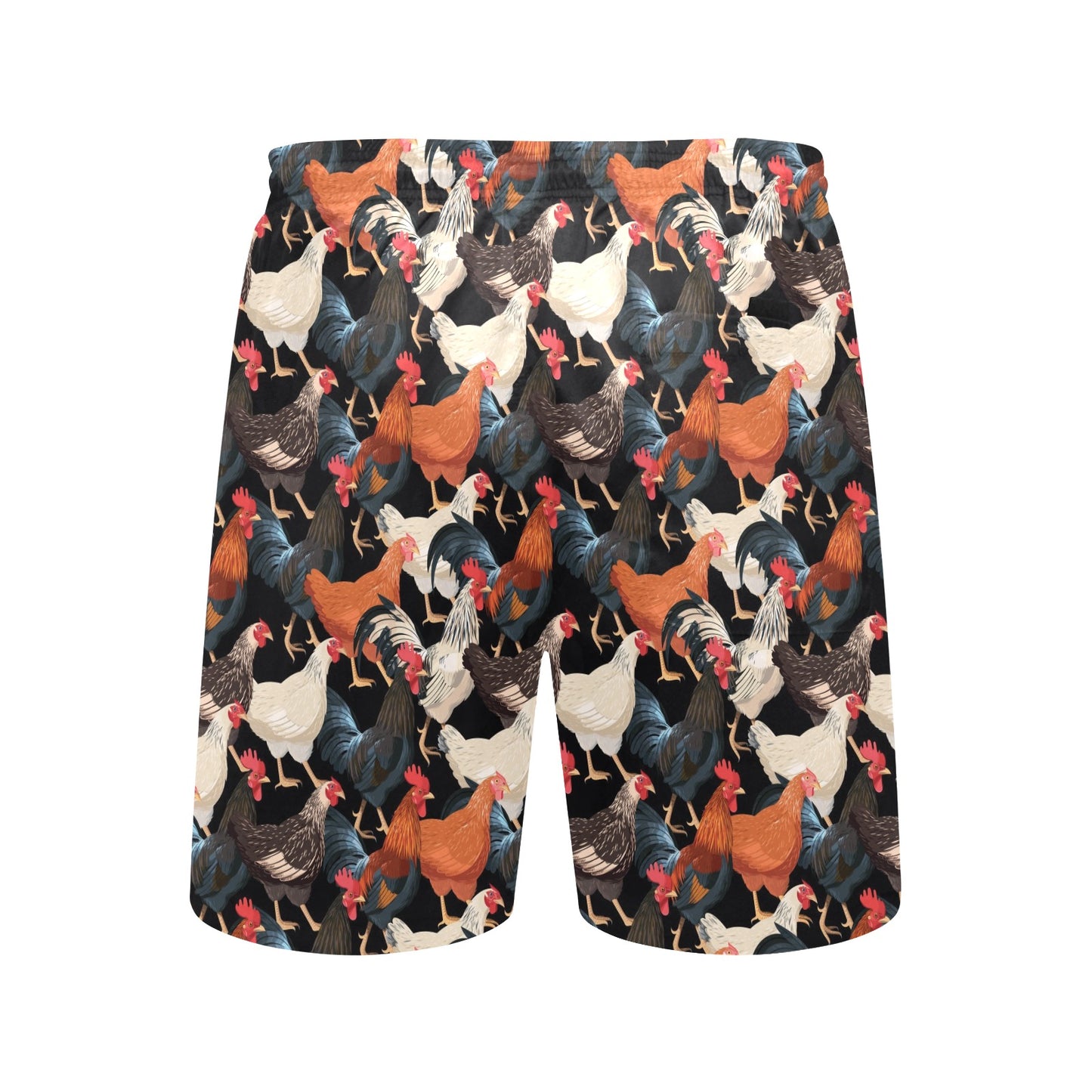 Chicken Print Pattern Men's Swim Trunks Beach Shorts