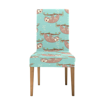 Sloth Print Design LKS302 Dining Chair Slipcover