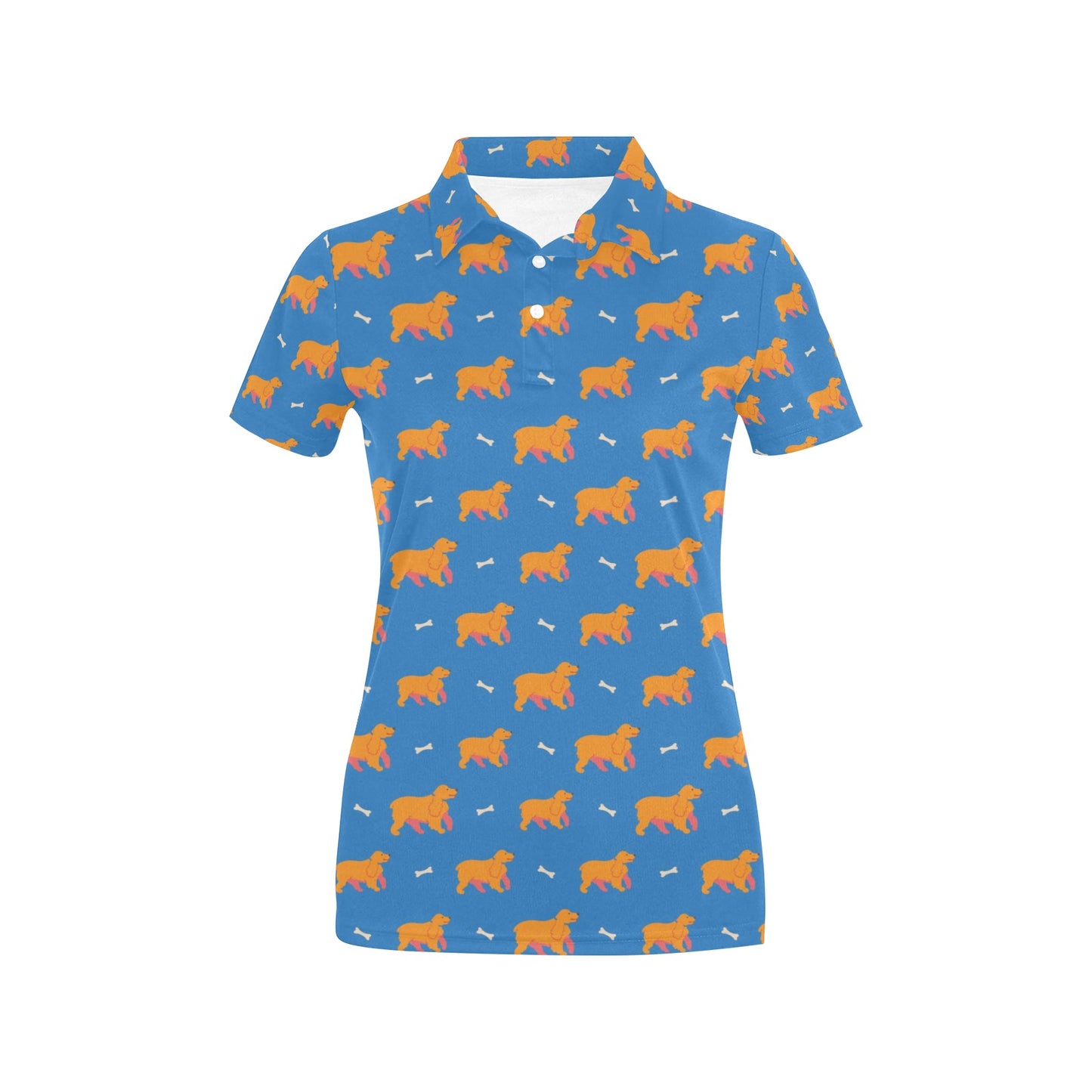 Cocker Pattern Print Design 04 Women's Polo Shirt