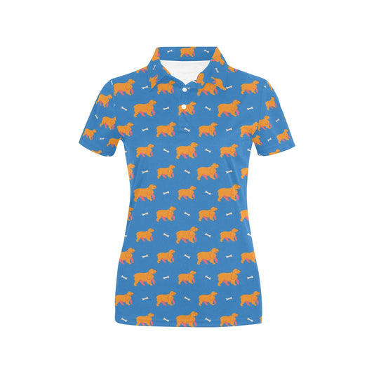 Cocker Pattern Print Design 04 Women's Polo Shirt