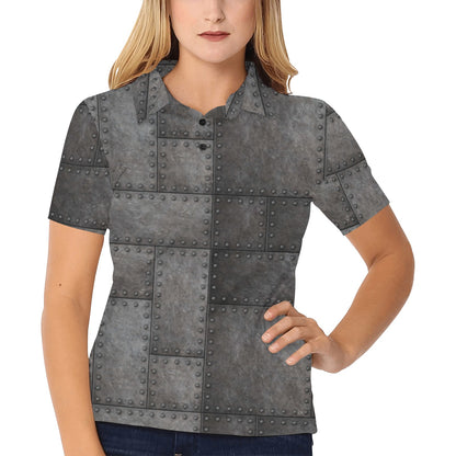 Armor Pattern Print Design 02 Women's Polo Shirt