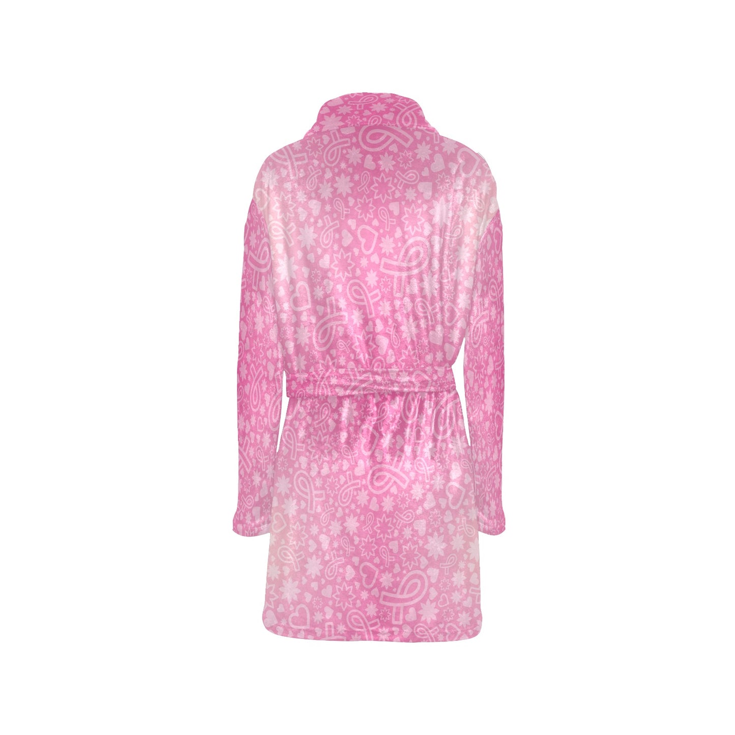 Breast cancer Pattern Print Design 02 Women's Fleece Robe
