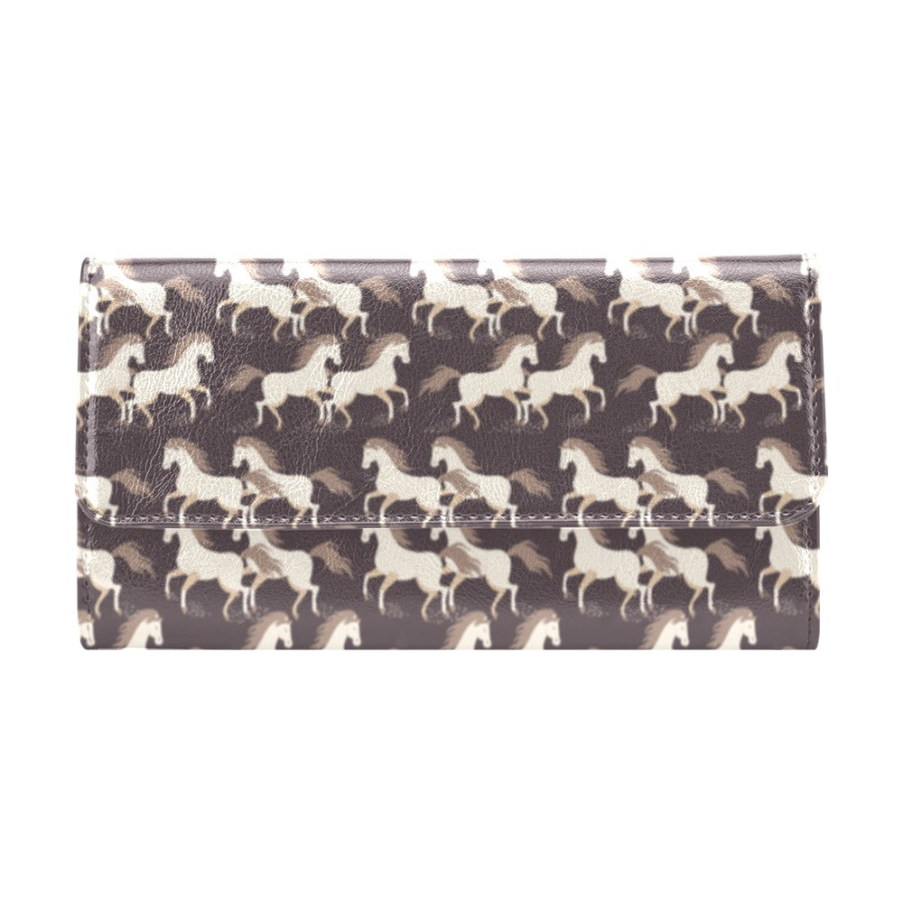 Horse Print Design LKS304 Women's Trifold Wallet