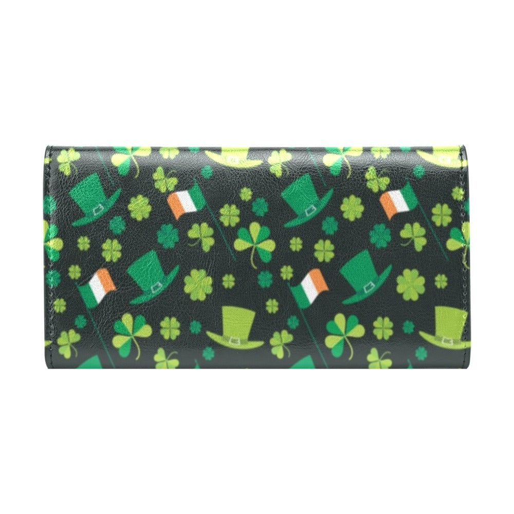 Shamrock Saint Patrick's Day Print Design LKS304 Women's Trifold Wallet