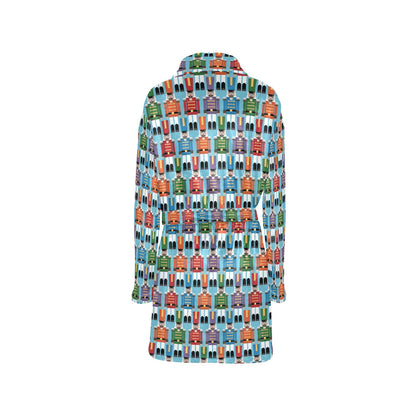 Nutcracker Pattern Print Design A02 Women's Fleece Robe
