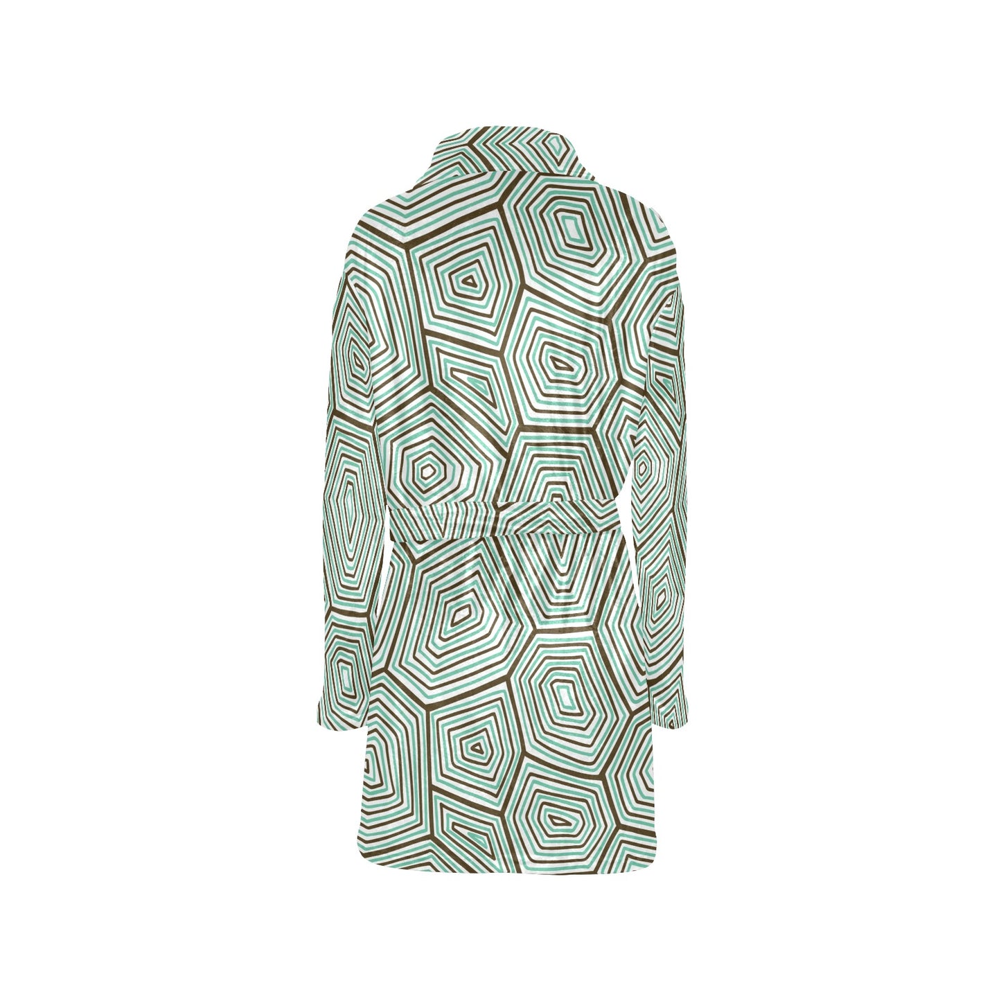 Sea Turtle Skin Print Women's Fleece Robe