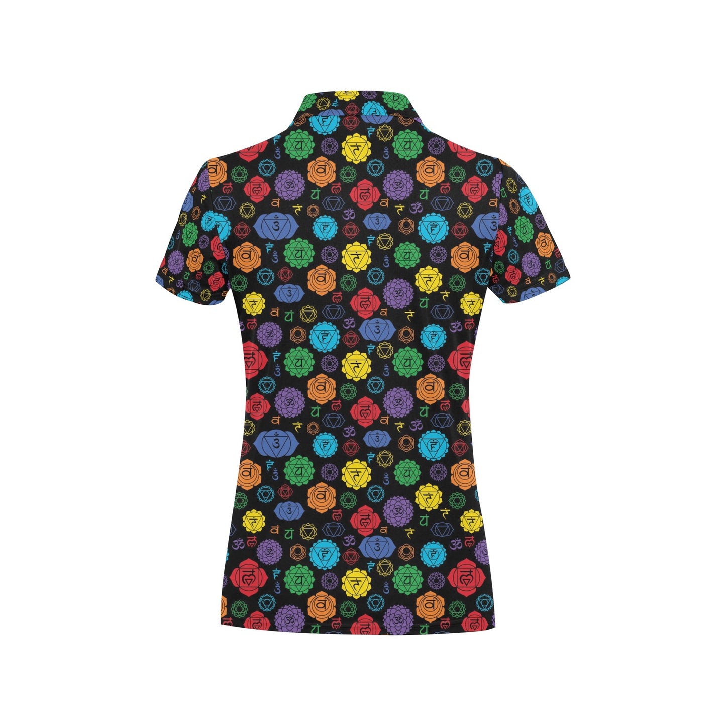 Chakra Pattern Print Design 01 Women's Polo Shirt