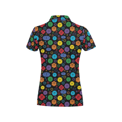 Chakra Pattern Print Design 01 Women's Polo Shirt