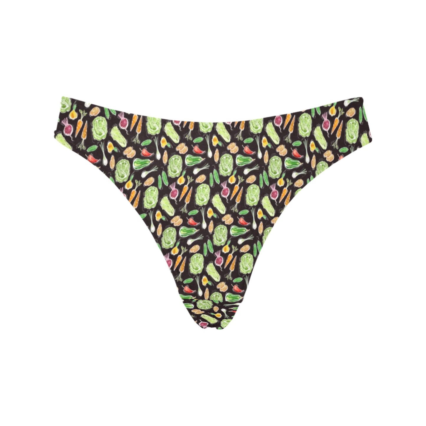 Vegan Draw Themed Design Print Women's Thongs