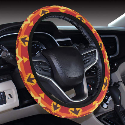 Southwest Pattern Print Design LKS309 Steering Wheel Cover with Elastic Edge