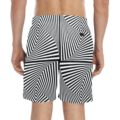 Vortex Print Design LKS302 Men's Swim Trunks Beach Shorts