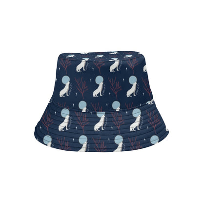 Wolf Moon Print Design LKS304 Unisex Bucket Hat