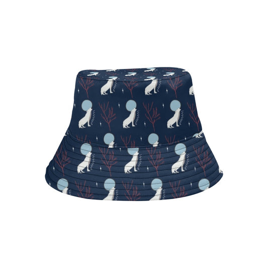 Wolf Moon Print Design LKS304 Unisex Bucket Hat