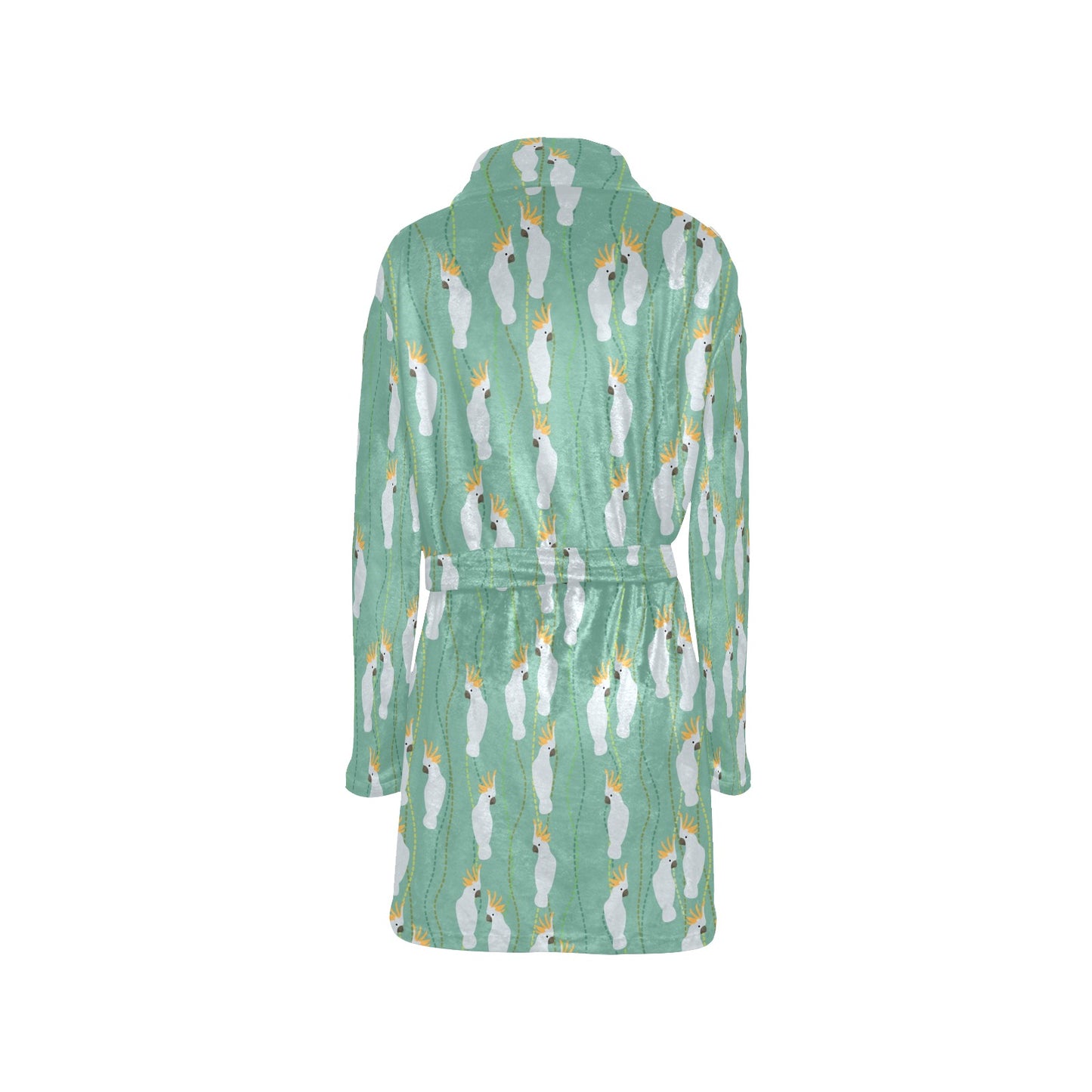 Cockatoo Pattern Print Design 01 Women's Fleece Robe