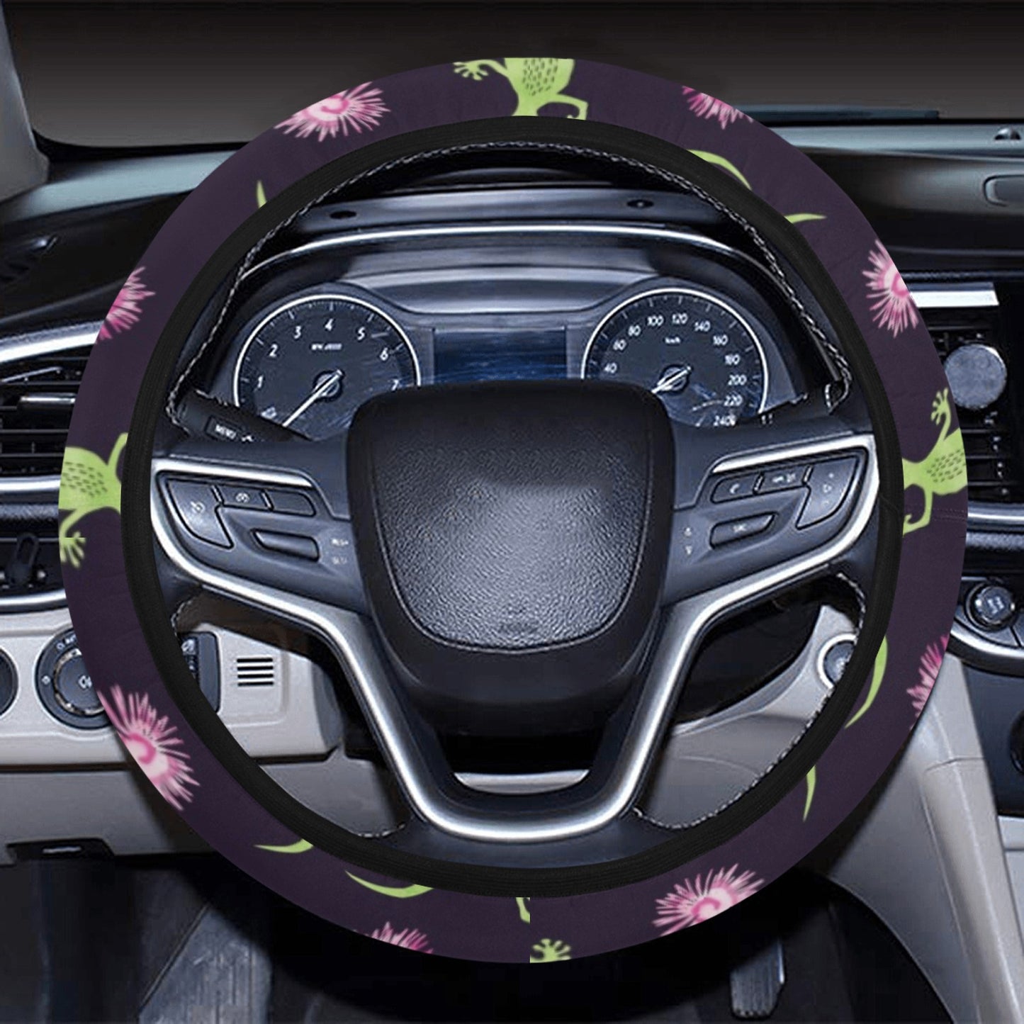 lizard Print Design LKS402 Steering Wheel Cover with Elastic Edge