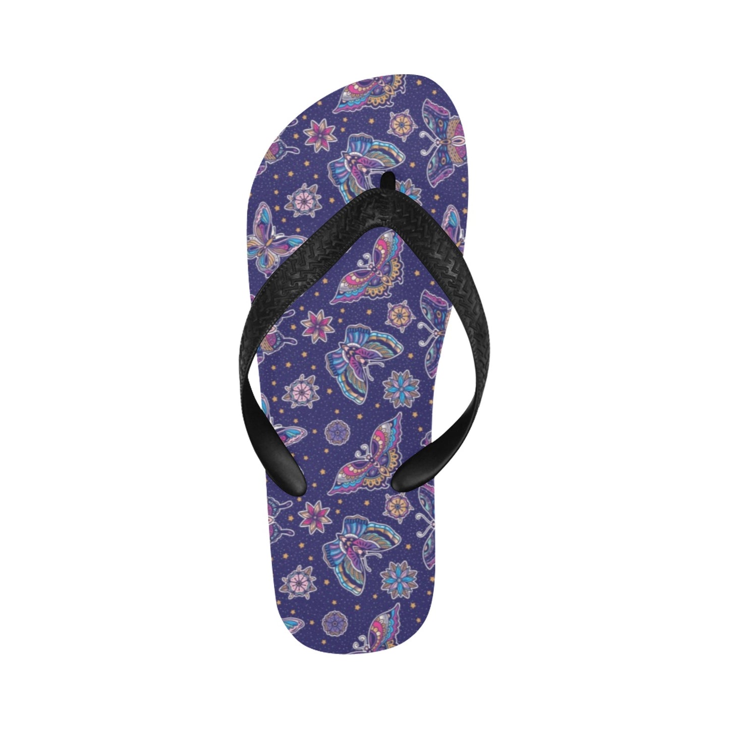 Butterfly Print Design LKS303 Flip Flops