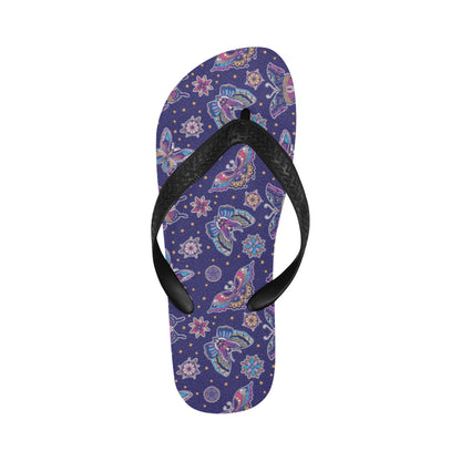 Butterfly Print Design LKS303 Flip Flops