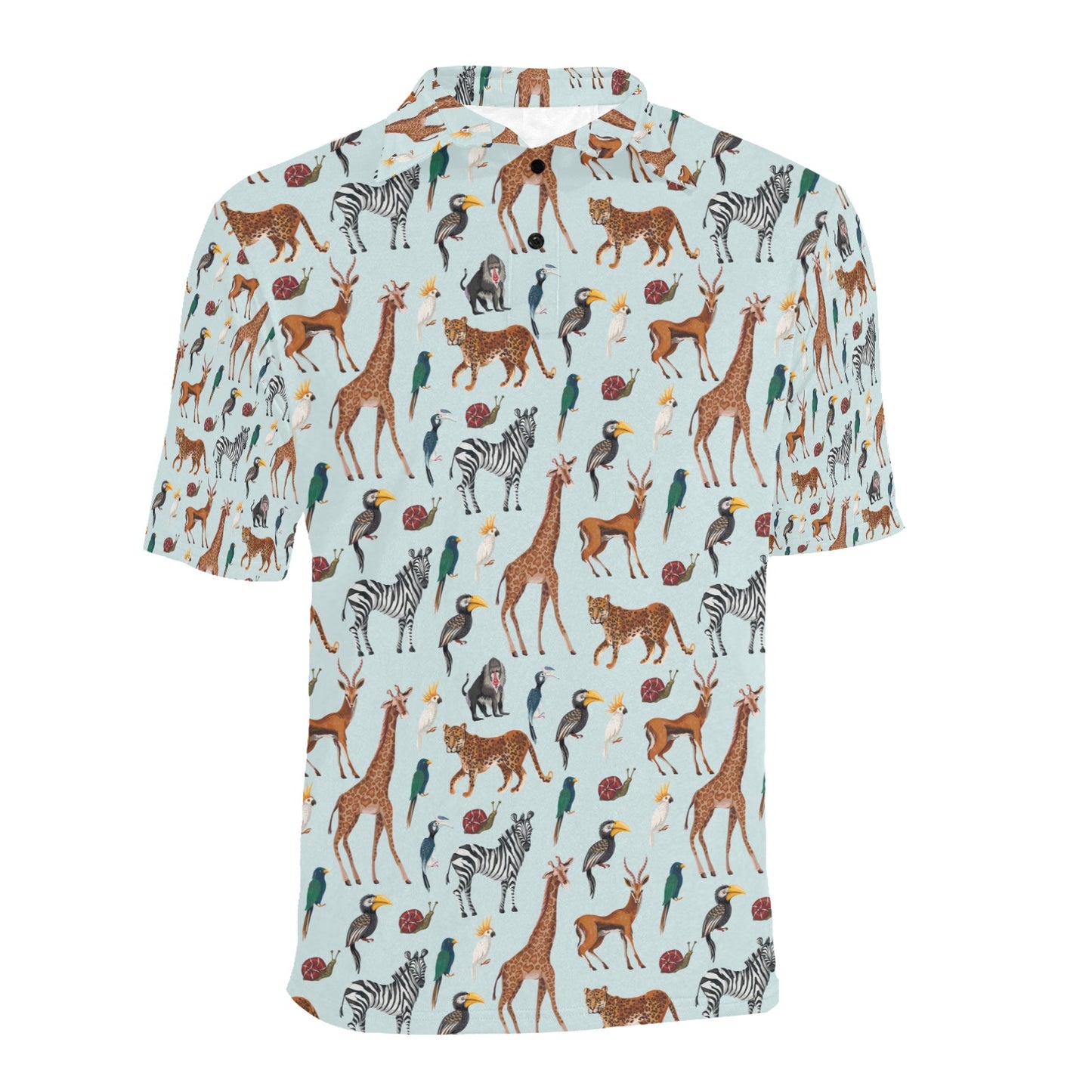 Safari Animal Print Design LKS306 Men Polo Shirt