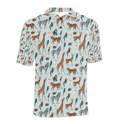 Safari Animal Print Design LKS306 Men Polo Shirt