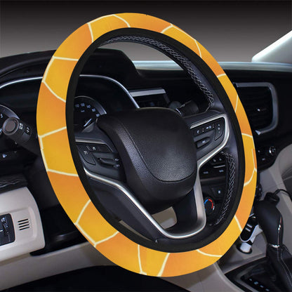 Honey Bee Honeycomb Print Design LKS3011 Steering Wheel Cover with Elastic Edge