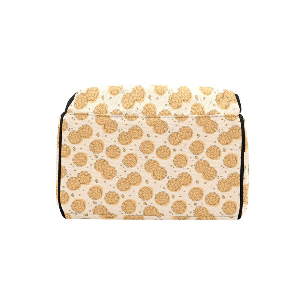Waffle Print Design LKS303 Diaper Bag Backpack