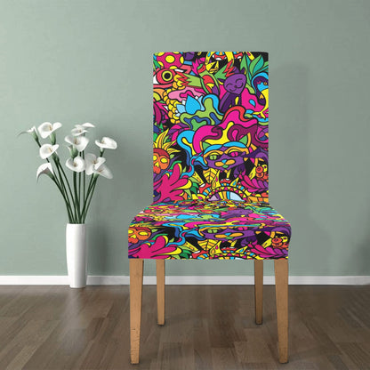 Trippy Print Design LKS304 Dining Chair Slipcover