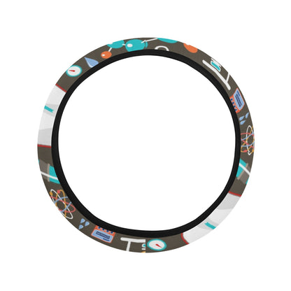 Science Print Design LKS303 Steering Wheel Cover with Elastic Edge