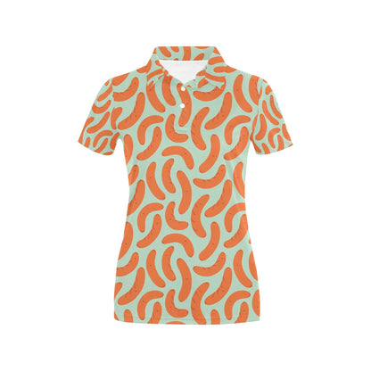 Sausage Print Design LKS304 Women's Polo Shirt