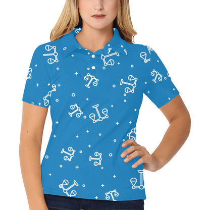 Libra Pattern Print Design 05 Women's Polo Shirt