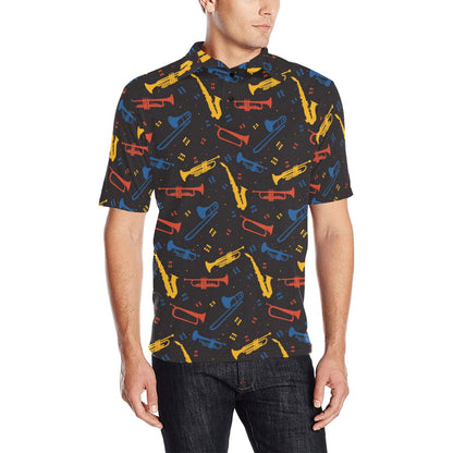 Saxophone Print Design LKS407 Men Polo Shirt