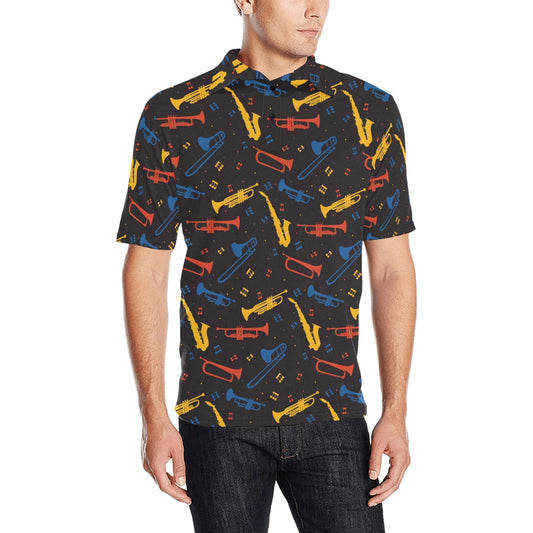 Saxophone Print Design LKS407 Men Polo Shirt