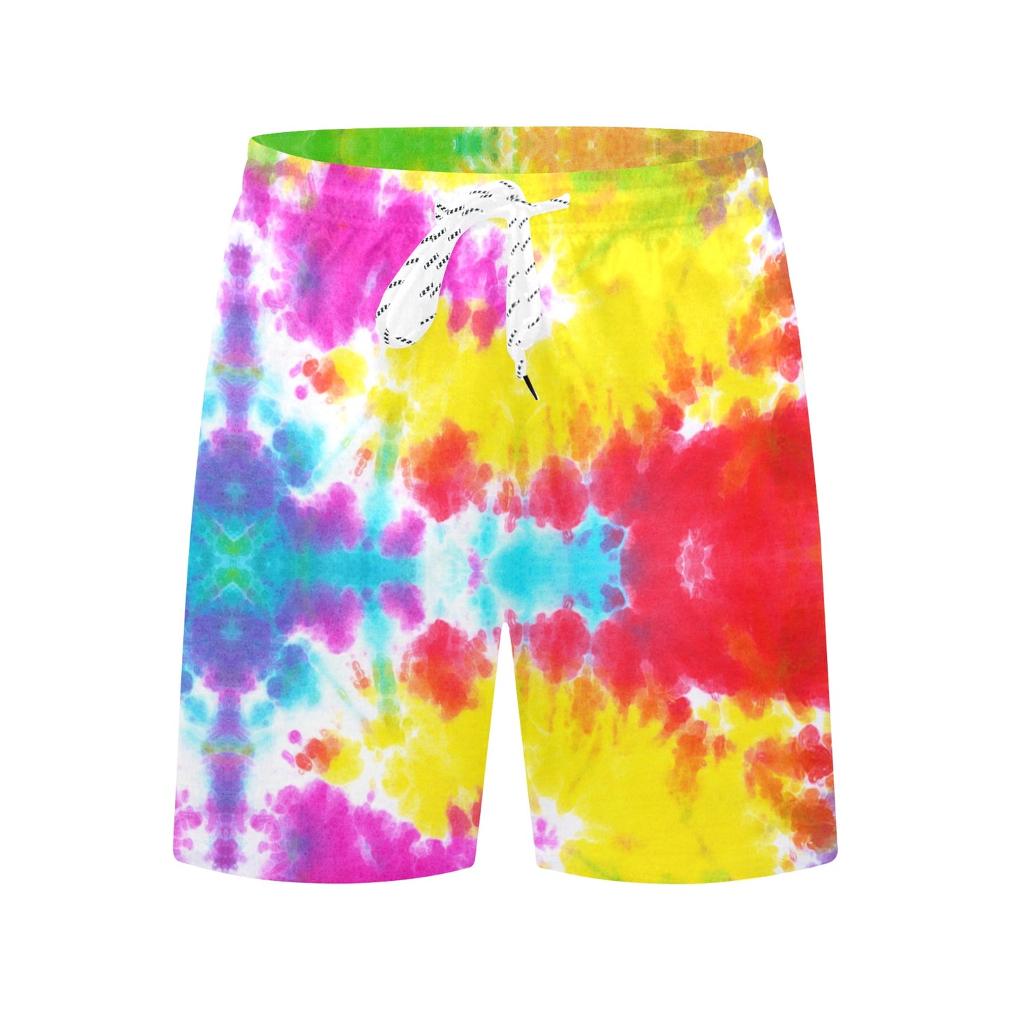Tie Dye Rainbow Themed Print Men's Swim Trunks Beach Shorts