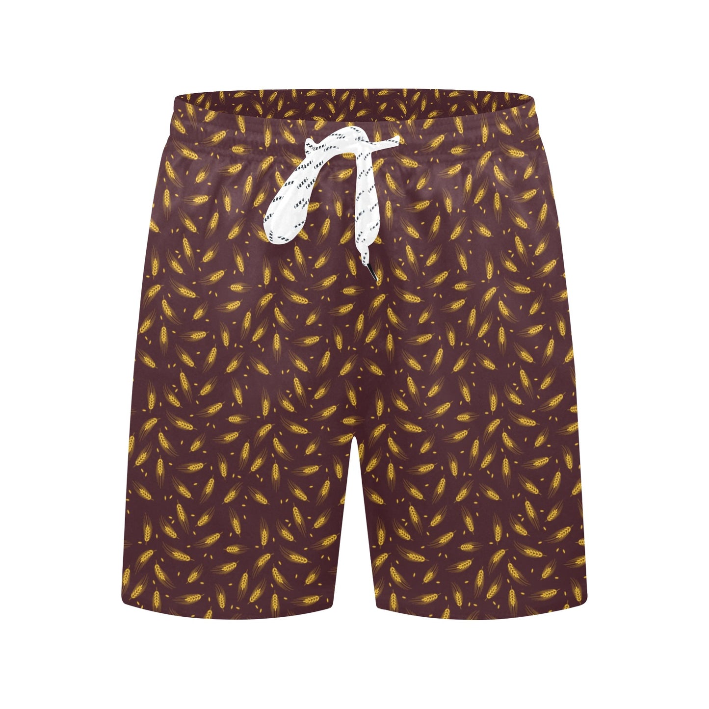 Agricultural Gold Wheat Print Pattern Men's Swim Trunks Beach Shorts