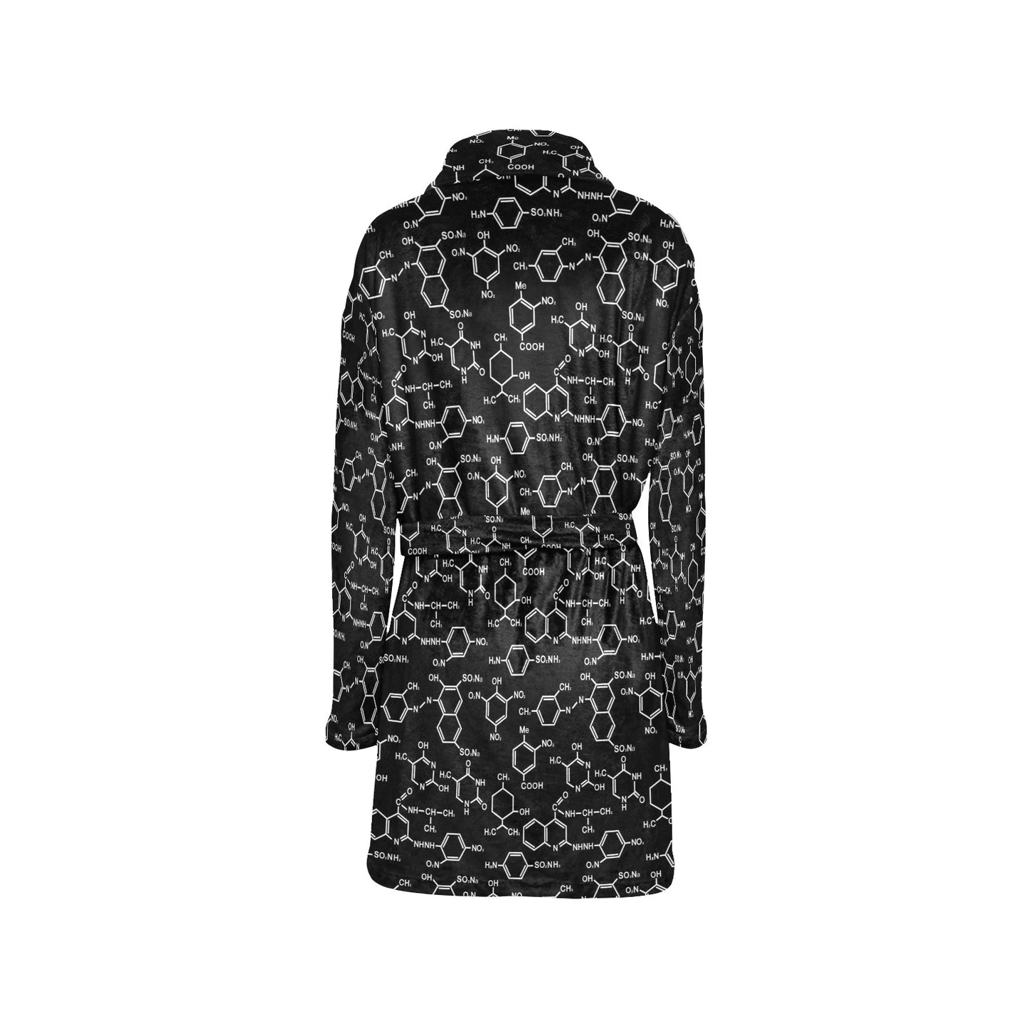 Chemical Pattern Print Design 02 Women's Fleece Robe