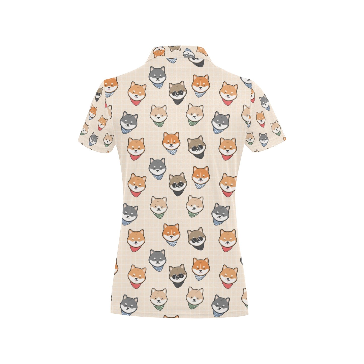 Shiba Inu Print Design LKS3010 Women's Polo Shirt