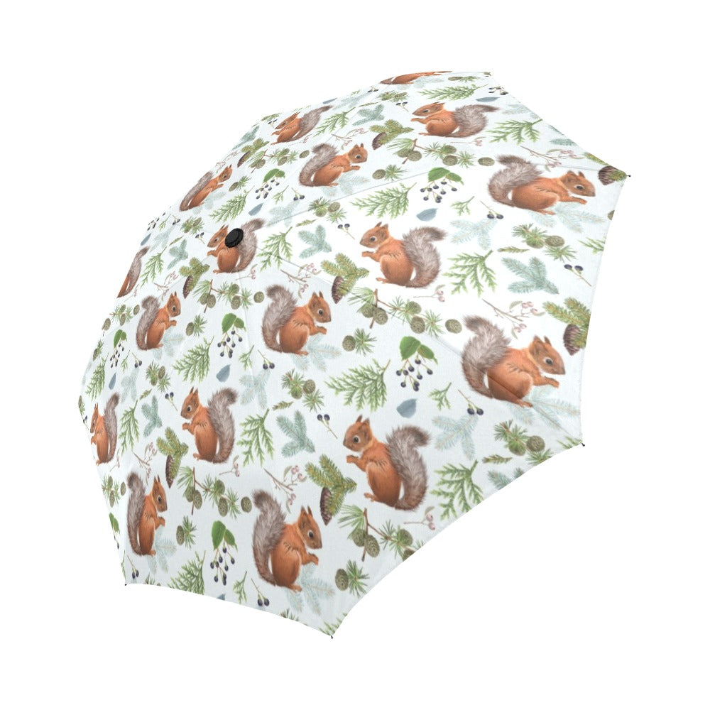 Squirrel Print Design LKS308 Anti-UV Automatic Umbrella