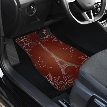 Eiffel Tower Drawing Print Car Floor Mats