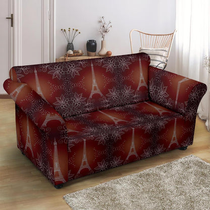 Eiffel Tower Drawing Print Loveseat Slipcover-JTAMIGO.COM