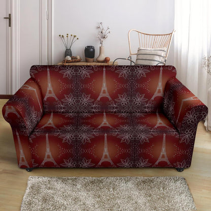 Eiffel Tower Drawing Print Loveseat Slipcover-JTAMIGO.COM