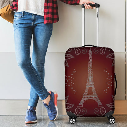 Eiffel Tower Drawing Print Luggage Cover Protector
