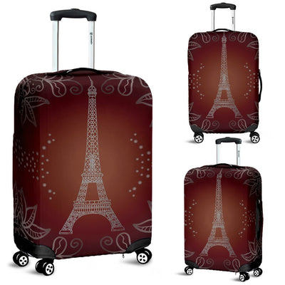 Eiffel Tower Drawing Print Luggage Cover Protector