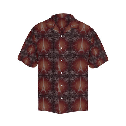 Eiffel Tower Drawing Print Men Aloha Hawaiian Shirt